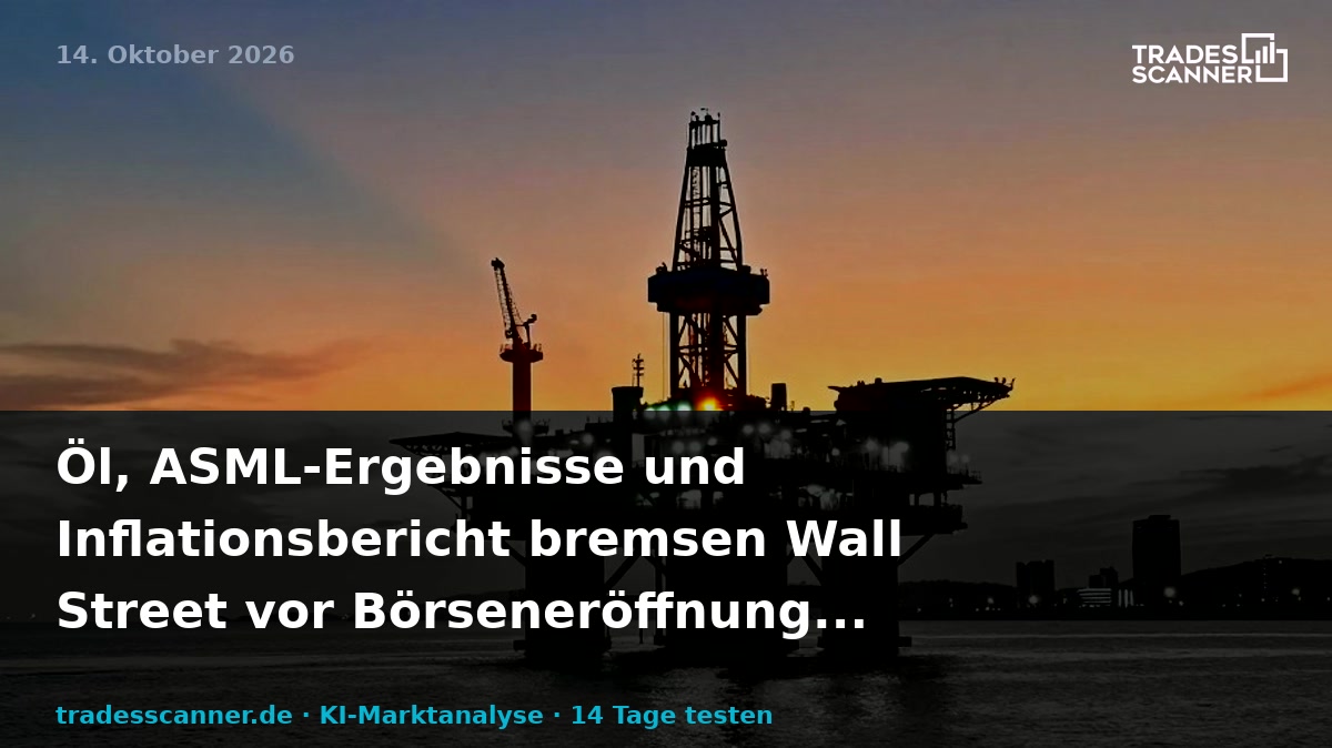 Oil, ASML Earnings, Inflation Report Stall Wall Street Pre-Bell; Asia Mixed, Europe Up