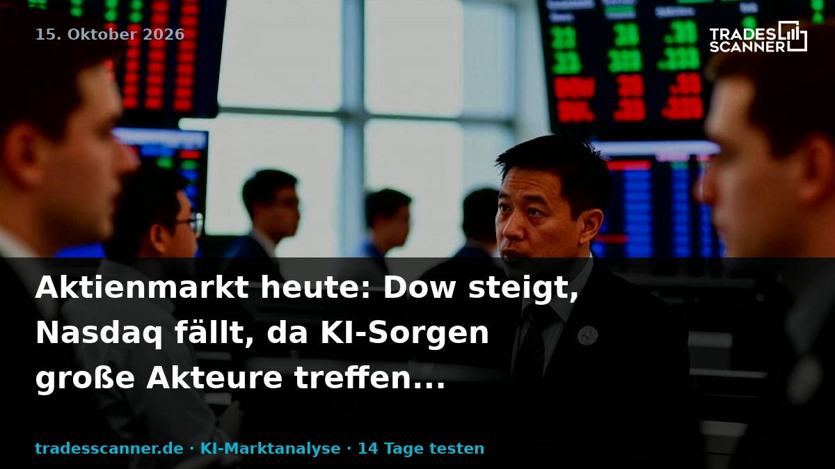 Stock Market Today: Dow Rises, Nasdaq Tumbles As AI Worries Hit Major Players (Live Coverage)