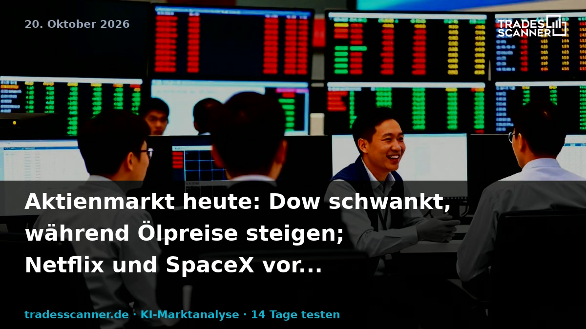 Stock Market Today: Dow Wavers As Oil Prices Surge; Netflix, SpaceX Mixed Ahead Of Earnings (Live Coverage)