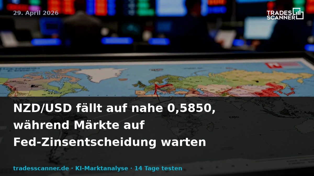 NZD/USD weakens to near 0.5850 as markets brace for Fed rate decision
