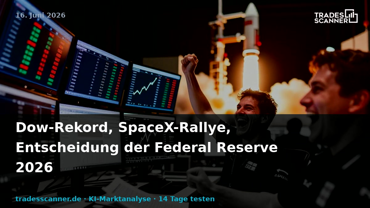 Dow record, SpaceX rally, Federal Reserve decision 2026