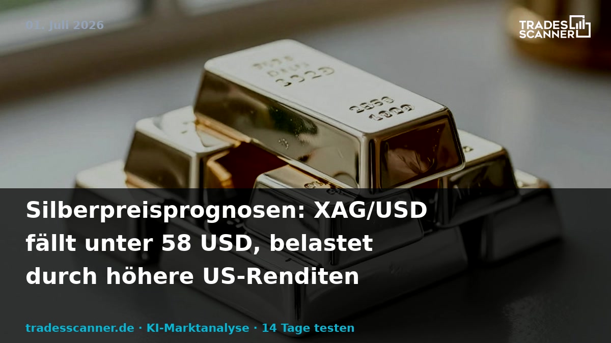 Silver Price Forecasts: XAG/USD dips below $58 weighed by higher US yields