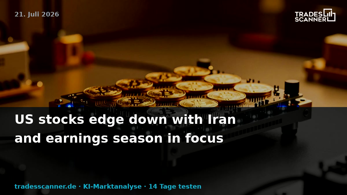 US stocks edge down with Iran and earnings season in focus
