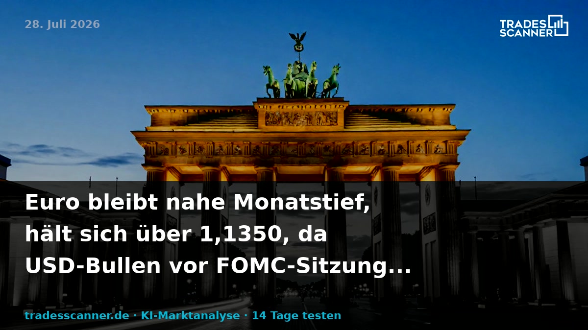 Euro hangs near monthly low, holds above 1.1350 as USD bulls pause ahead of FOMC meeting