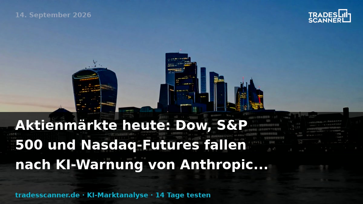 Stock market today: Dow, S&amp;P 500, Nasdaq futures fall as Anthropic's AI warning spooks tech traders, oil prices jump