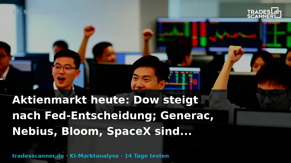 Stock Market Today: Dow Rises In Fed Aftermath; Generac, Nebius, Bloom, SpaceX Are Early Movers (Live Coverage)