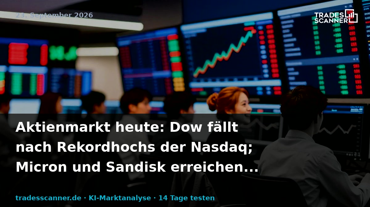 Stock Market Today: Dow Falls After Nasdaq's Record Highs; Micron, Sandisk Hit New Buy Points (Live Coverage)