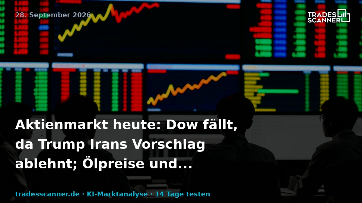 Stock Market Today: Dow Falls As Trump Rejects Iran's Proposal; Oil Prices, Treasury Yields Jump (Live Coverage)